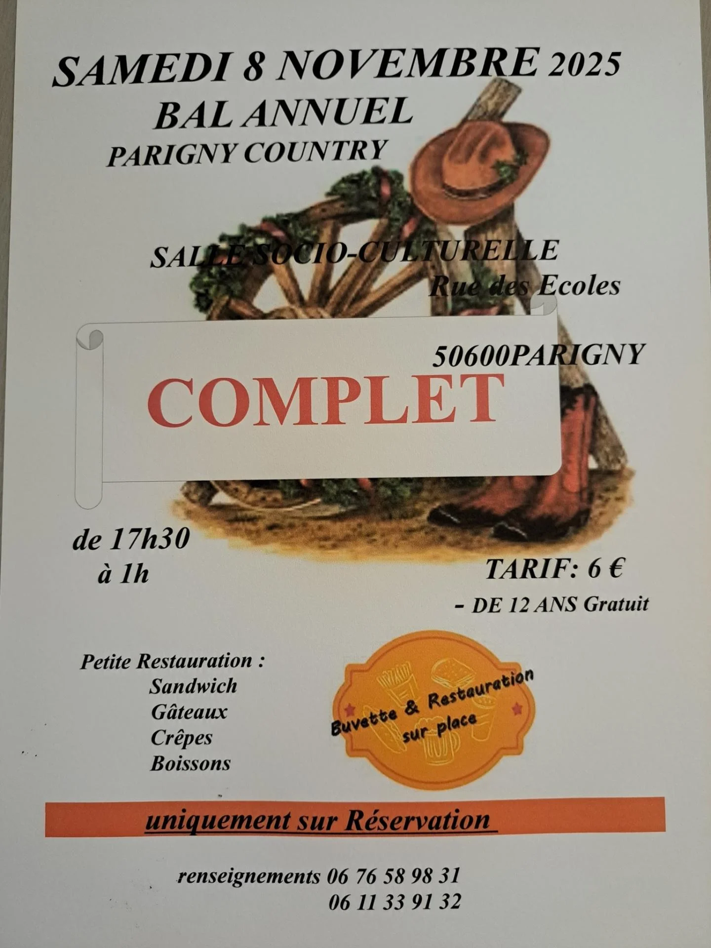 Affiche bal complet